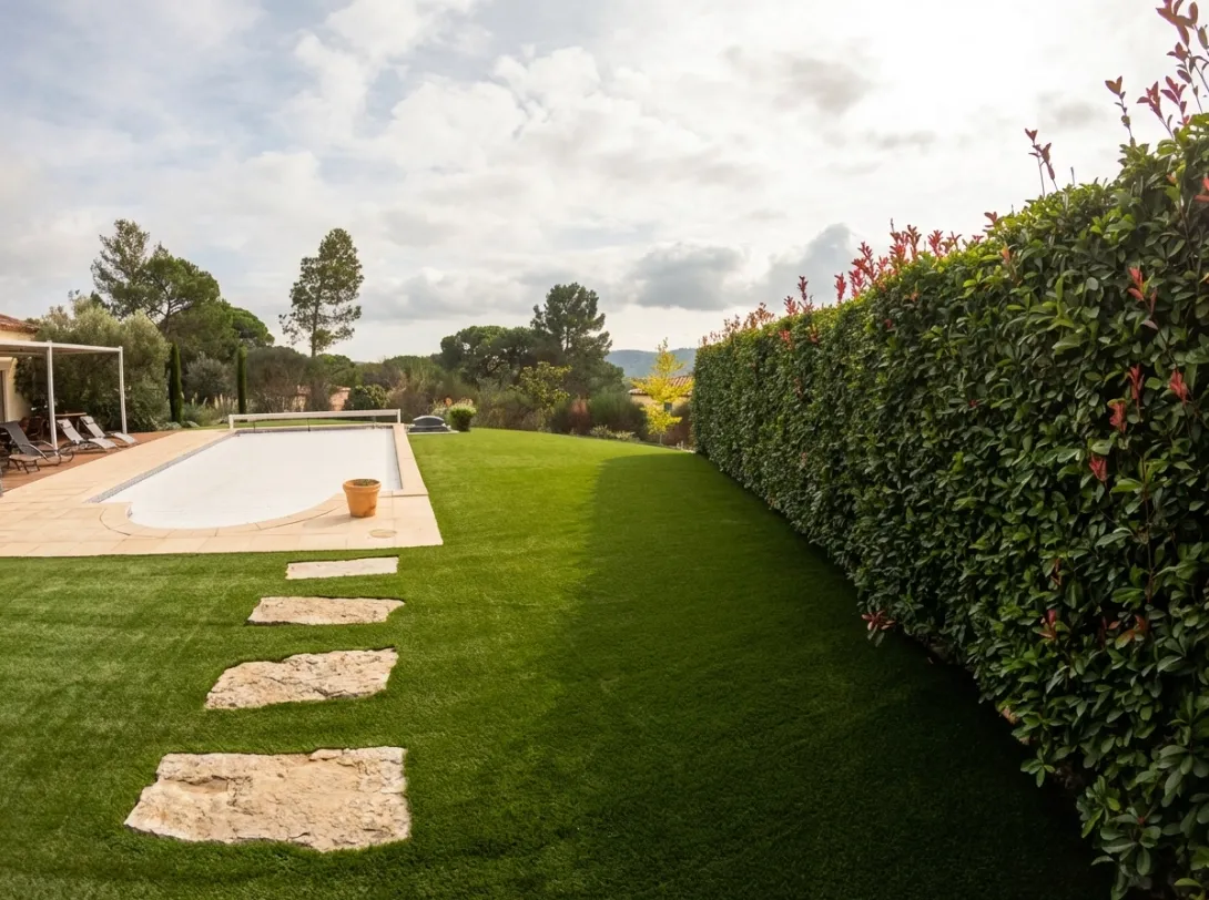 Gazon synthétique 35 mm pour jardin familial et extérieur facile à vivre
