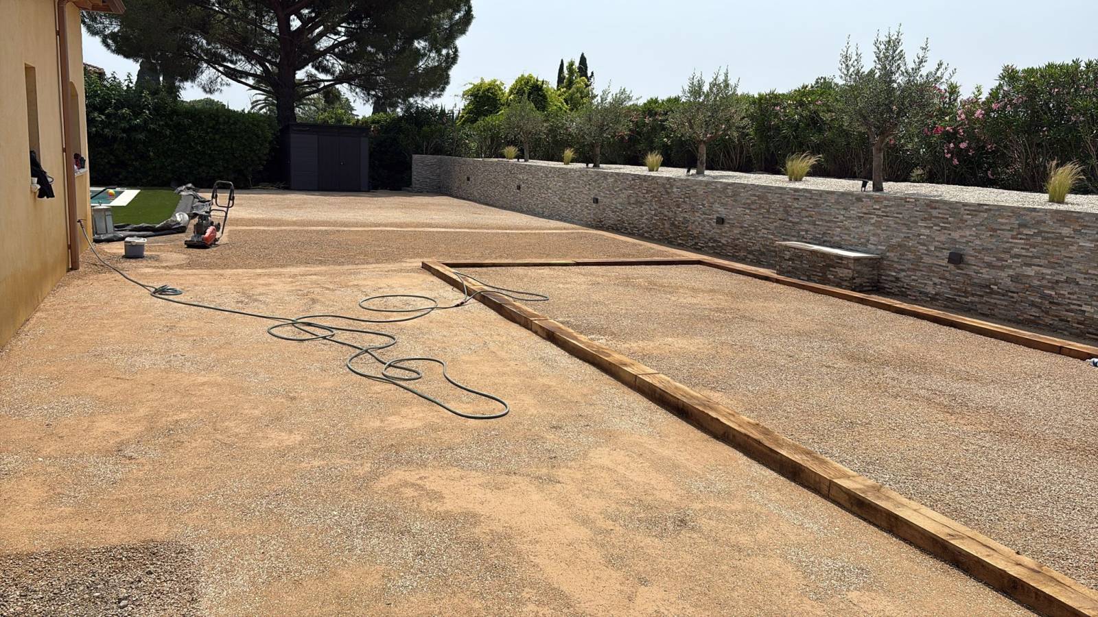 Chantier en cours à Mougins, dans les Alpes-Maritimes