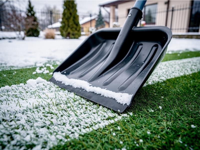 Comment dégeler rapidement votre gazon synthétique en hiver ? Guide pratique 2026