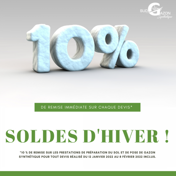 Soldes d'hiver 2022 sur la pose du gazon synthétique haut de gamme à Mougins dans les Alpes Maritimes